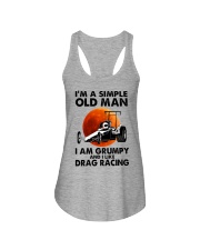 i'm simple old man drag racing Ladies Flowy Tank tile
