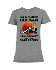 i'm simple old man drag racing Premium Fit Ladies Tee tile