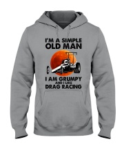 i'm simple old man drag racing Hooded Sweatshirt front