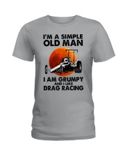 i'm simple old man drag racing Ladies T-Shirt tile