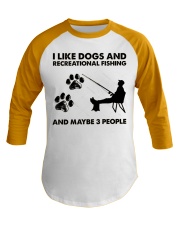recreational-fishing-i-like-dogs Baseball Tee tile