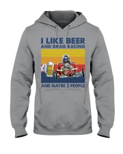 like beer drag racing Hooded Sweatshirt front