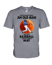 05 baseball olm V-Neck T-Shirt tile