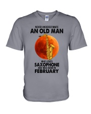 saxophone olm 02 V-Neck T-Shirt tile