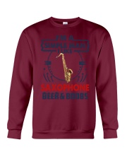 SAXOPHONE LIKE BEER AND BOOBS Crewneck Sweatshirt tile