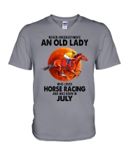 07 horse racing olwm V-Neck T-Shirt tile