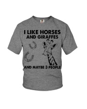 i like horses and giraffes Youth T-Shirt tile