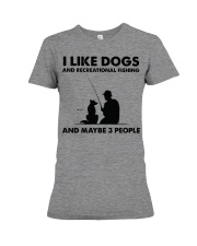 i-like-dogs-recreational-fishing Premium Fit Ladies Tee tile