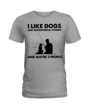 i-like-dogs-recreational-fishing Ladies T-Shirt tile