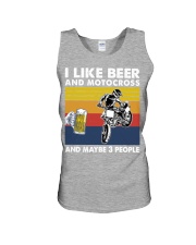 Motocross like beer Unisex Tank tile