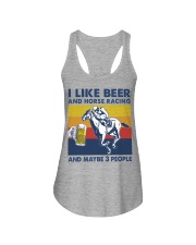 like beer horse racing Ladies Flowy Tank tile