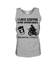 like coffee sportbike Unisex Tank tile