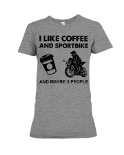 like coffee sportbike Premium Fit Ladies Tee tile