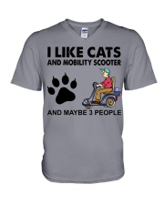i like cats mobility scooter V-Neck T-Shirt tile
