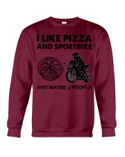 like pizza sportbike Crewneck Sweatshirt tile