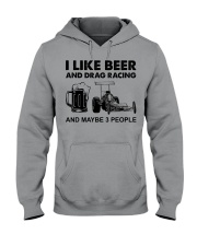 like beer drag racing 3 Hooded Sweatshirt front