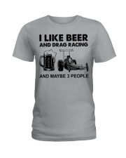 like beer drag racing 3 Ladies T-Shirt tile
