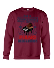 PIANO LIKE BEER AND BOOBS Crewneck Sweatshirt tile