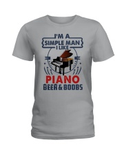 PIANO LIKE BEER AND BOOBS Ladies T-Shirt tile