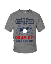 DRUM KIT LIKE BEER AND BOOBS Youth T-Shirt tile