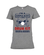 DRUM KIT LIKE BEER AND BOOBS Premium Fit Ladies Tee tile
