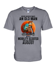mobility scooter olm 08 V-Neck T-Shirt tile