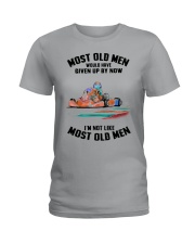 most old men kart racing Ladies T-Shirt tile
