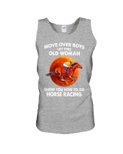 move over boys horse racing Unisex Tank tile