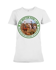 no-matter-team-roping Premium Fit Ladies Tee tile