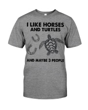 i like horses and turtles Premium Fit Mens Tee tile