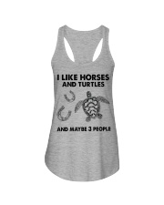 i like horses and turtles Ladies Flowy Tank tile