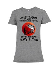 i might look like fly fishing Premium Fit Ladies Tee tile