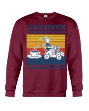 ilike coffee mobility scooter Crewneck Sweatshirt tile