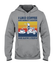 ilike coffee mobility scooter Hooded Sweatshirt front