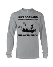 i like dogs Recreational boat fishing Long Sleeve Tee tile
