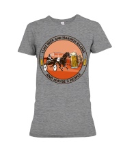 i like beer Harness racing Premium Fit Ladies Tee tile