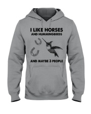 I Like Horses and hummingbirds Hooded Sweatshirt front