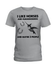 I Like Horses and hummingbirds Ladies T-Shirt tile