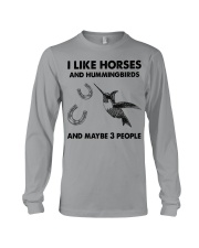 I Like Horses and hummingbirds Long Sleeve Tee tile