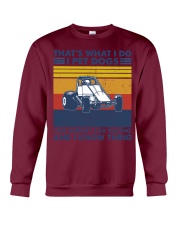 Midget-car-racing-i-pet-dogs Crewneck Sweatshirt tile