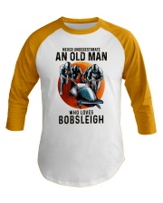 bobsleigh old man Baseball Tee tile