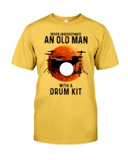 drum kit old man Classic T-Shirt front