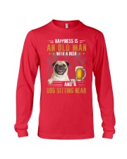 HAPPINESS IS AN OLD MAN PUG Long Sleeve Tee tile