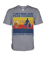 i-like-beer-Spear-fishing V-Neck T-Shirt tile
