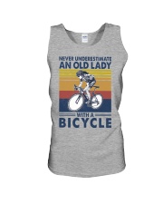 Never Old Lady Cycling Unisex Tank tile