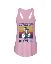 Never Old Lady Cycling Ladies Flowy Tank tile