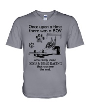 Drag Racing Once Upon V-Neck T-Shirt tile