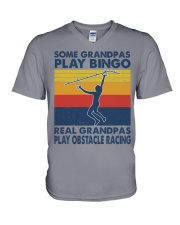 Obstacle racing Some Grandpas V-Neck T-Shirt tile