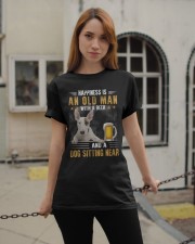 HAPPINESS IS AN OLD MAN BULL TERRIER Classic T-Shirt apparel-classic-tshirt-lifestyle-19