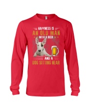 HAPPINESS IS AN OLD MAN BULL TERRIER Long Sleeve Tee tile